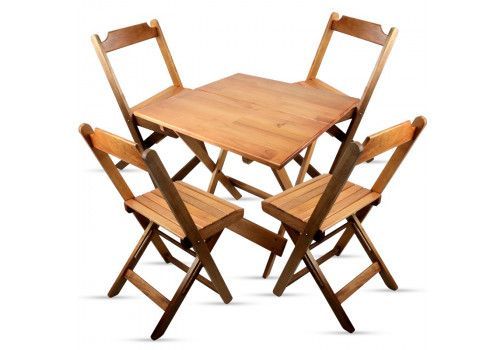 Conjunto de Mesa e Cadeiras Dobráveis